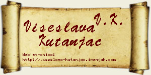 Višeslava Kutanjac vizit kartica